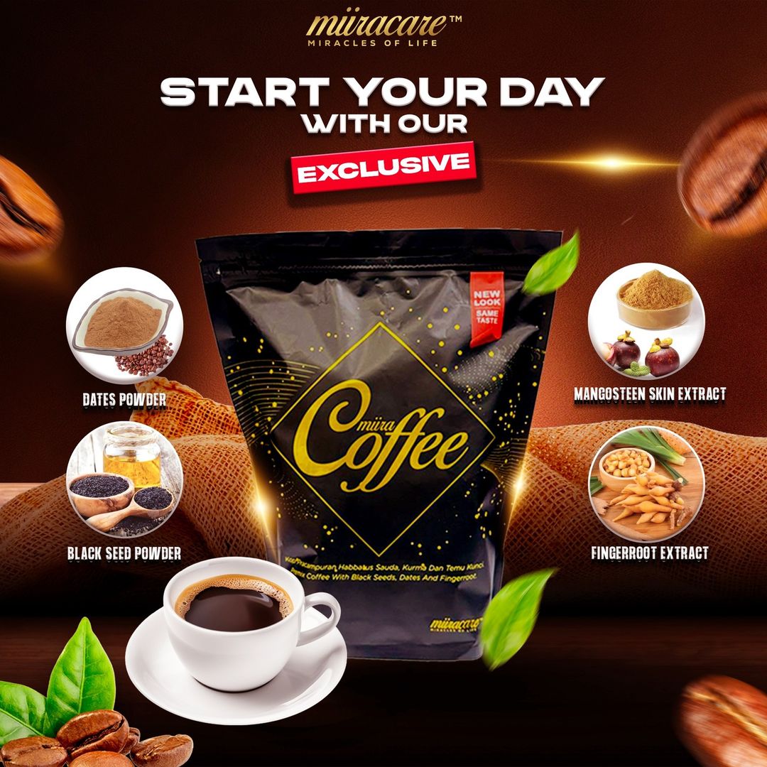 Miira Coffee Boost Your Health with Premium Arabica & Natural Ingredients | Energize Your Day & Support Immunity with Every Sip | 30 Sachets per Packet