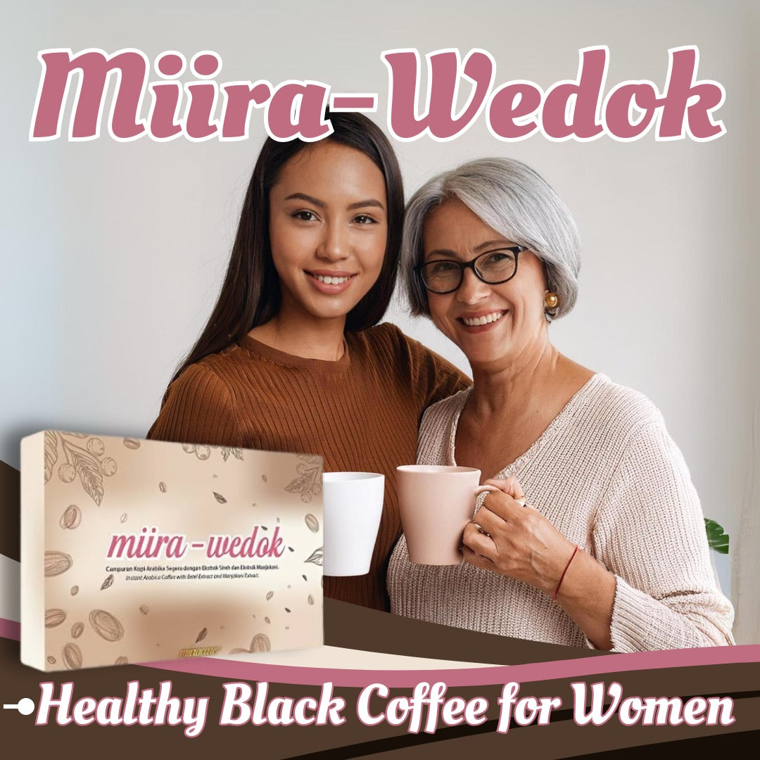 Miira-Wedok Healthy Black Coffee for Women, Instant Arabica Coffee with Herbal Extracts, Supports Skin, Energy & Overall Wellness | 40 Sachets per Packet