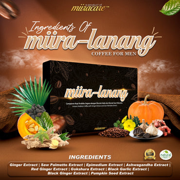 Miira-Lanang Coffee for Men Boost Sexual Health & Vitality | Unlock Total Wellness with Natural Ingredients | 40 Sachets of Rejuvenating, Full-Bodied Coffee