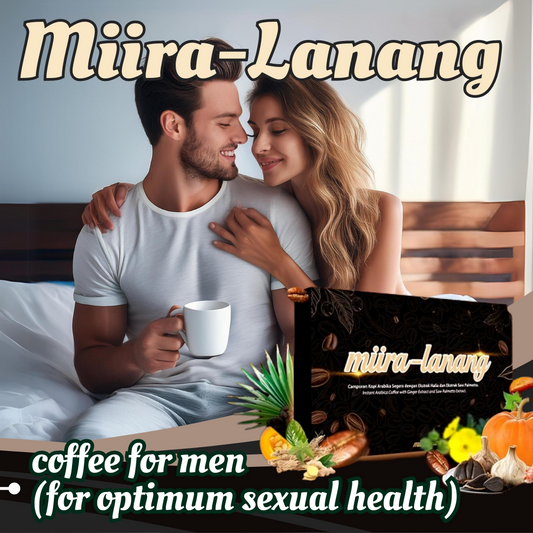 Miira-Lanang Coffee for Men Boost Sexual Health & Vitality | Unlock Total Wellness with Natural Ingredients | 40 Sachets of Rejuvenating, Full-Bodied Coffee